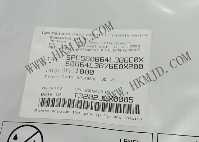 供應微控制器 SPC560B64L3B6E0X 用于汽車車身和網關應用的32位MCU