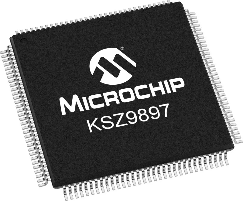 全新Microchip以太網(wǎng)產(chǎn)品 KSZ9897STXI 7 端口千兆以太網(wǎng)交換機(jī)，支持 SGMII/RGMII/MII/RMII