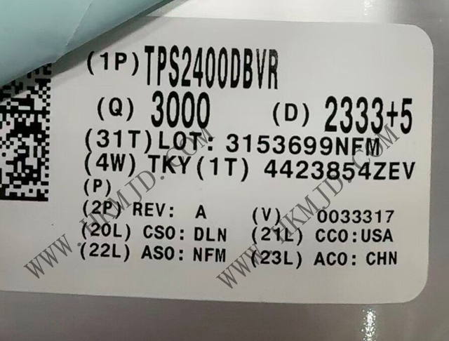 供應(yīng) TI TPS2400DBVR 5.5V過壓保護(hù)控制器，具備100V輸入瞬態(tài)保護(hù)功能